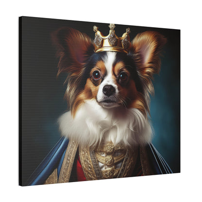 Papillon Pet Portrait Renaissance on Canvas, wall art, wall print, dog portrait, dog art