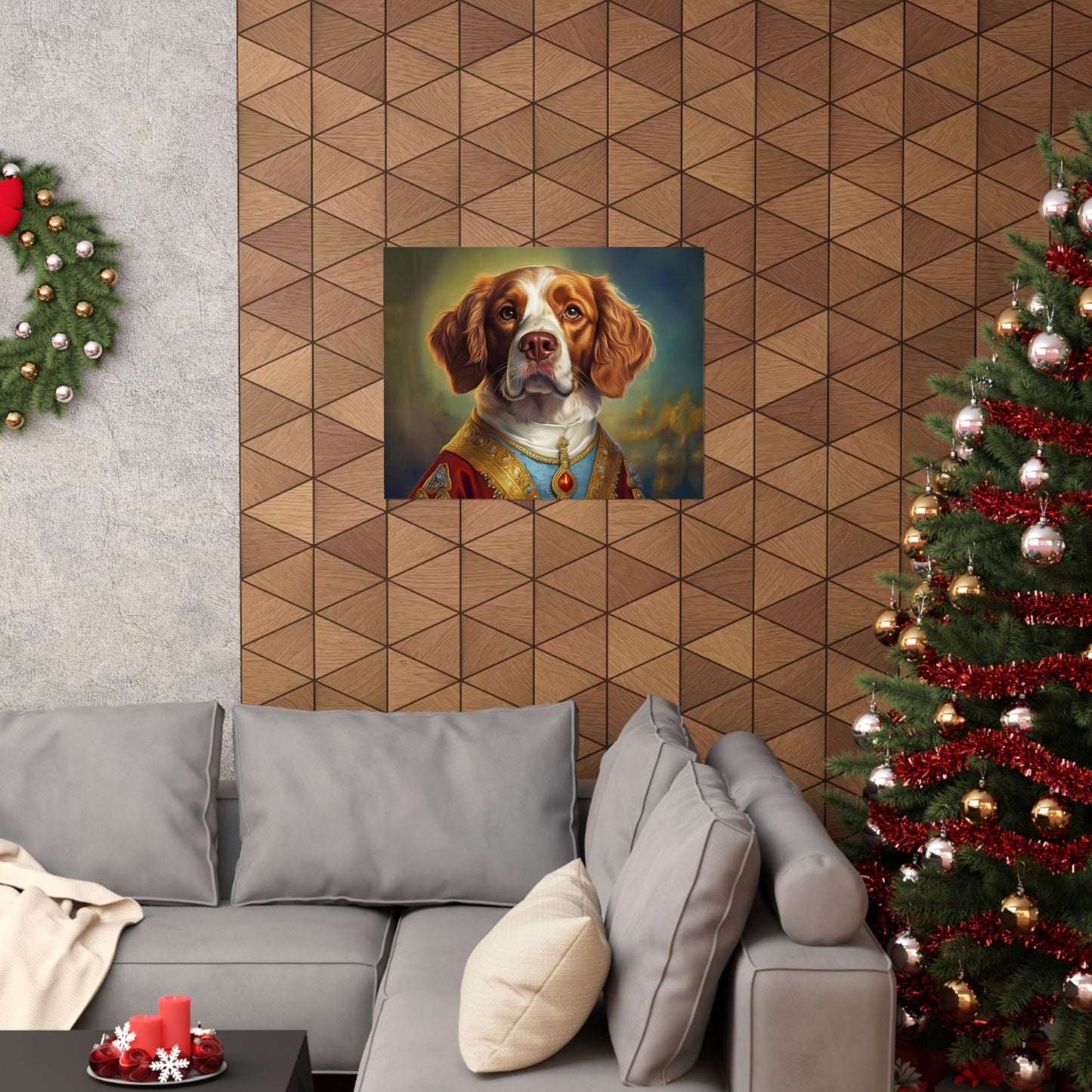 Brittany Dog Renaissance Pet Portrait Print, Brittany Art Print, Wall Decor Gift, Animal Lover, Dog Wall Art, wall print, wall art