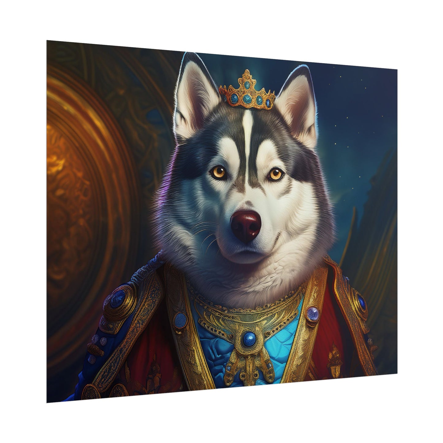 Siberian Husky Renaissance Pet Portrait Print, Siberian Husky Art Print, Wall Decor, Art Gift, dog wall art, wall art, wall print