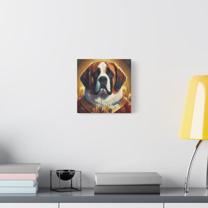St Bernard Renaissance Portrait - Premium Canvas Wall Art, Dog Portrait, Unique Wall Print