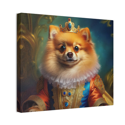 Pomeranian Renaissance Pet Portrait Canvas Print