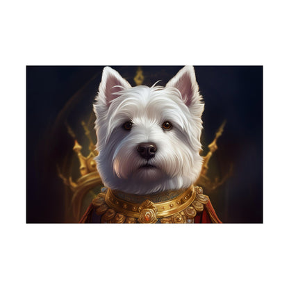 West Highland White Terrier Dog Renaissance Pet Portrait Print, West Highland White Terrier Art Print, Dog Wall Art, Wall Print, Wall Art