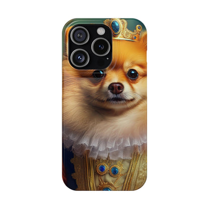 Pomeranian Renassaince Dog Portrait Slim Phone Case