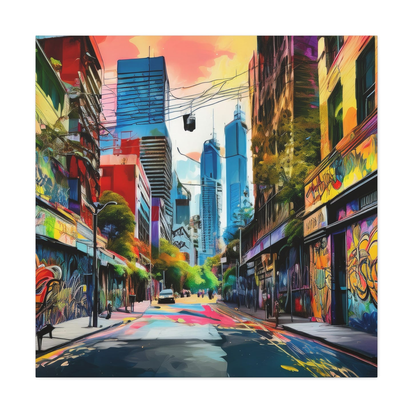 Melbourne Street Graffiti Australia Canvas Art | Style 1 | Wall Art | Wall Print