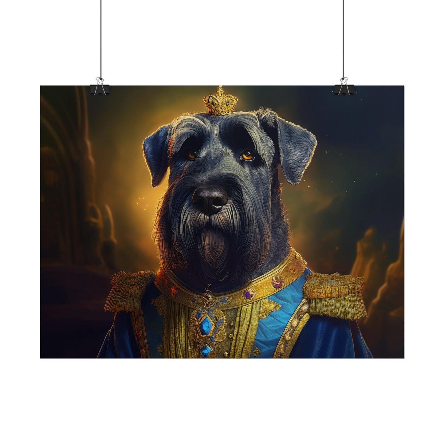 Giant Schnauzer Pet Renaissance Portrait Print, Dog Lover Wall Print | Wall Art | Wall Print