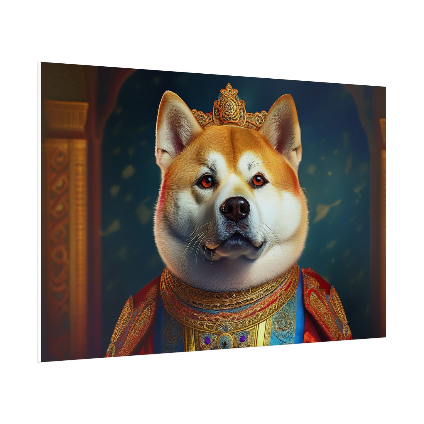 Shiba Dog Renaissance Portrait Print,  Art Print, Wall Decor Gift, Animal Lover Home Decor, wall prints, wall art
