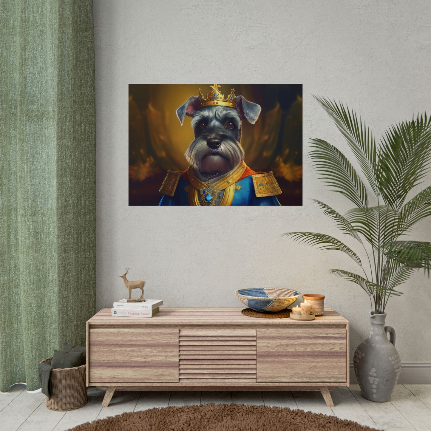 Miniature Schnauzer Dog Renaissance Pet Portrait Art Print | Wall Art | Wall Print