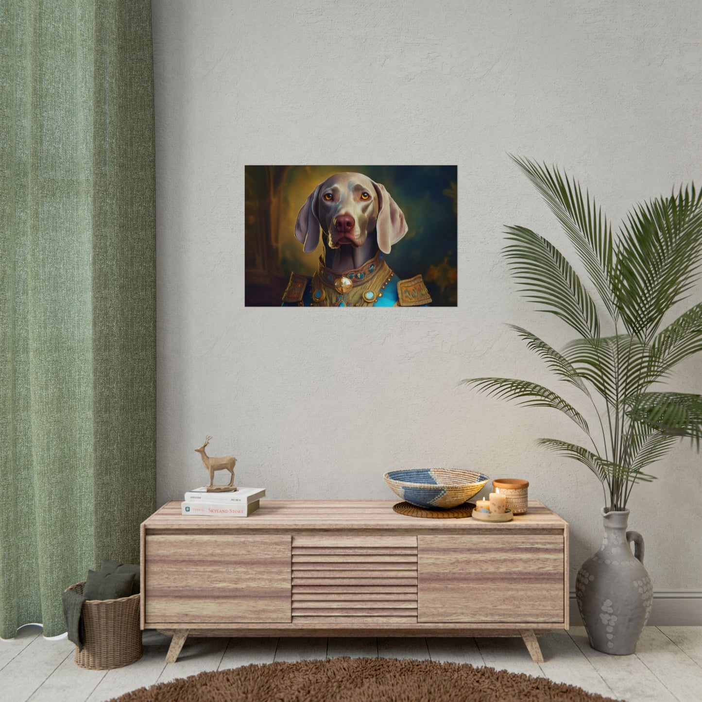 Weimaraner Renaissance Pet Portrait Print, wall print, wall art, Animal Lover Home Decor, Dog Wall Art