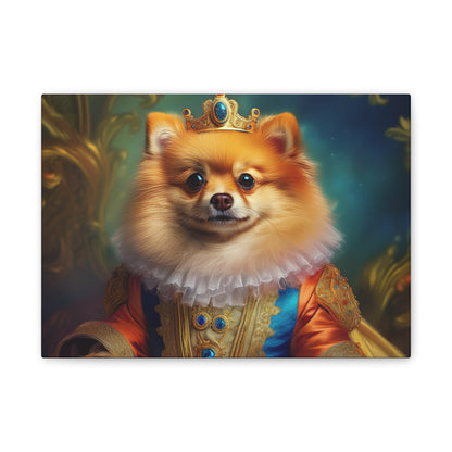 Pomeranian Renaissance Pet Portrait Canvas Print