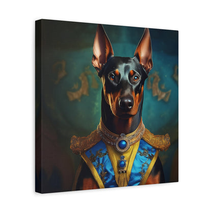 Doberman Pinscher Renaissance Pet Portrait on Canvas | wall art | wall print | Dog Art