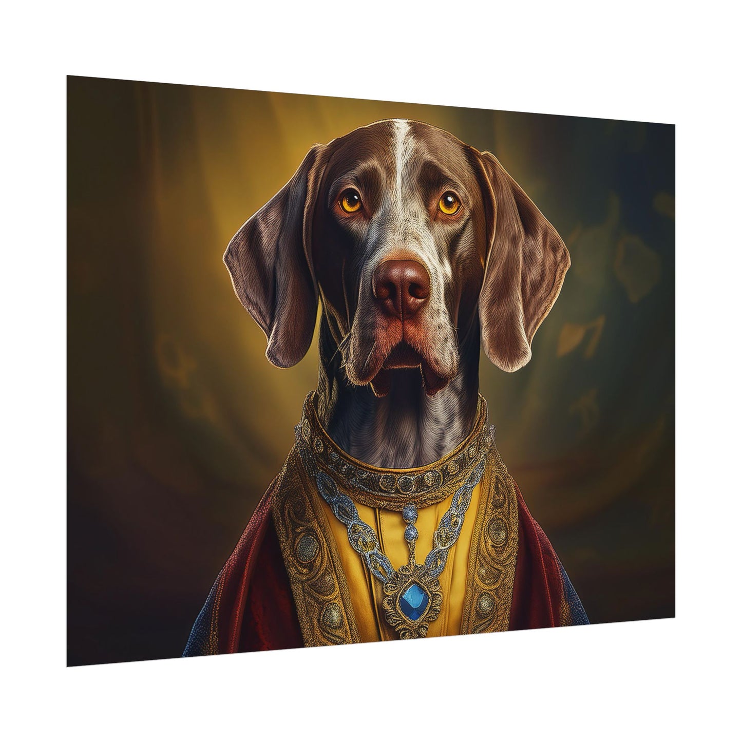 German Shorthaired Pointer Dog Renaissance Pet Portrait, Art Print, Animal Lover gift, Dog Wall Art, wall prints, wall art