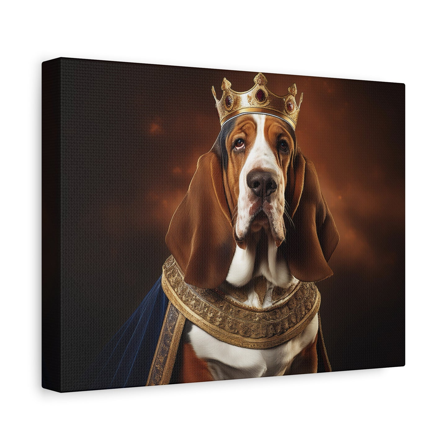 Bassett Hound Renaissance Pet Portrait on Canvas | Wall art | wall print | Dog Art