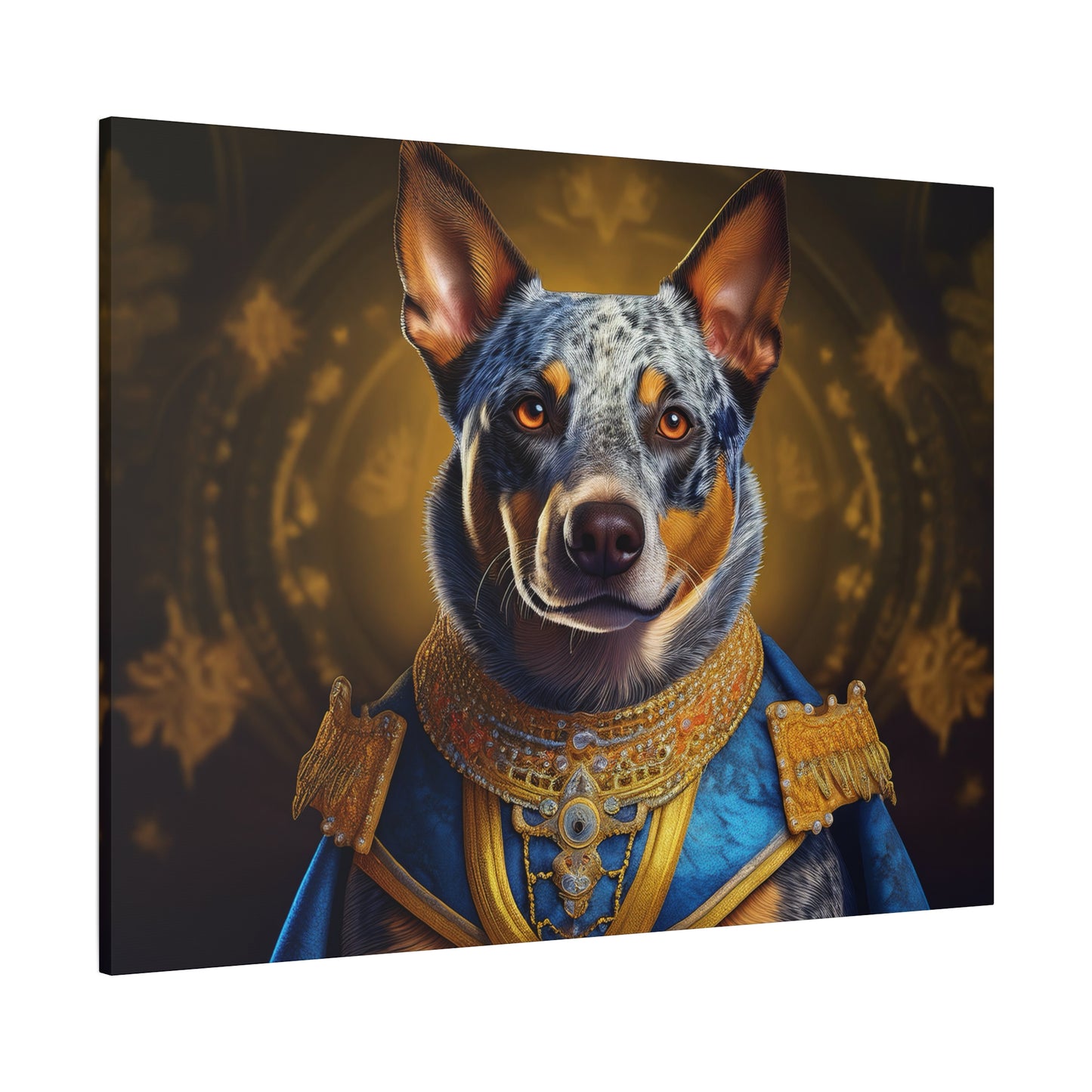 Australian Cattle Dog Renaissance Pet Portrait on Canvas | wall art |  wall print