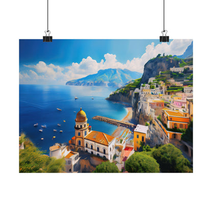 Amalfi Coast Italy Coastal Print | Style 3 | Wall Art | Wall Print