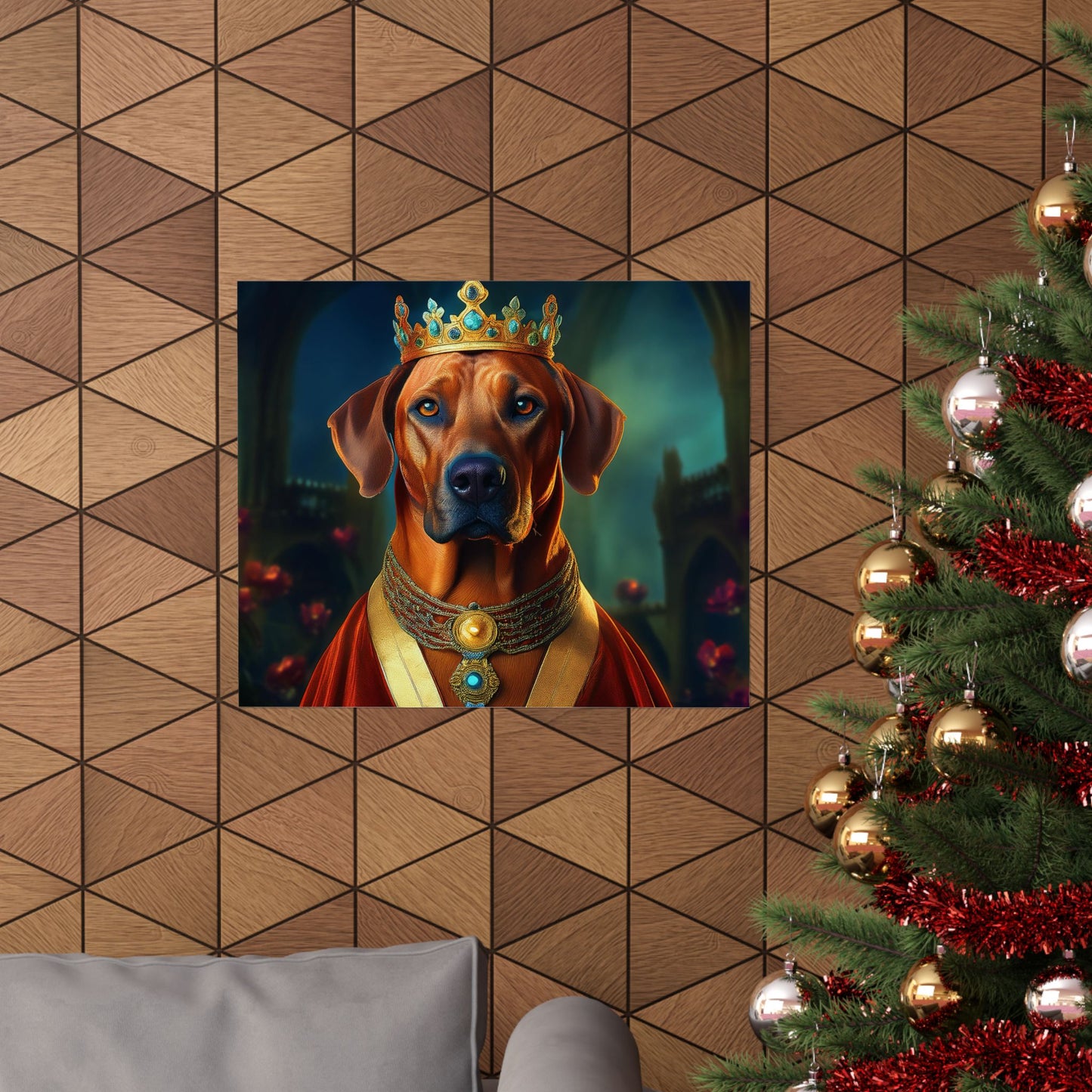 Rhodesian Ridgeback Dog Renaissance Pet Portrait, Rhodesian Ridgeback Art Print,  Animal Lover Art, Wall art, wall print