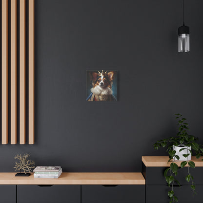 Papillon Pet Portrait Renaissance on Canvas, wall art, wall print, dog portrait, dog art