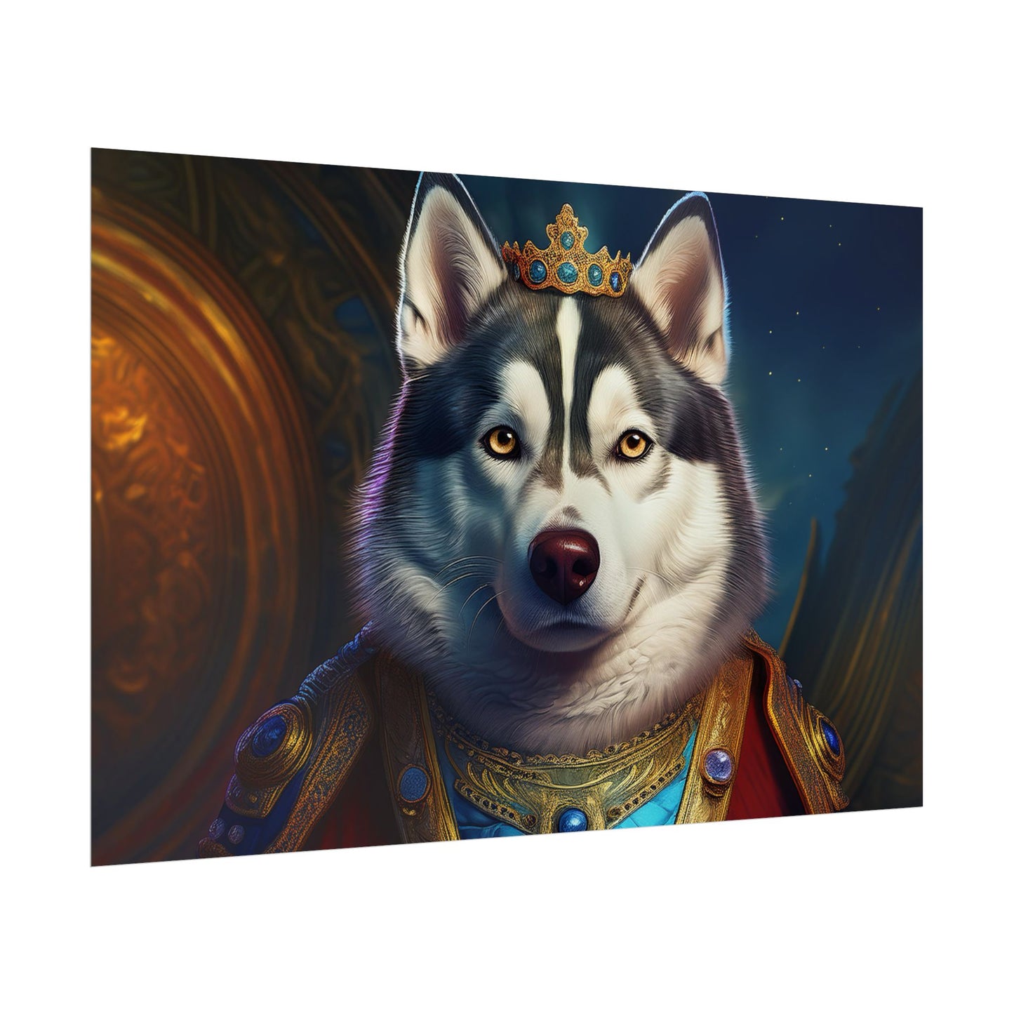 Siberian Husky Renaissance Pet Portrait Print, Siberian Husky Art Print, Wall Decor, Art Gift, dog wall art, wall art, wall print