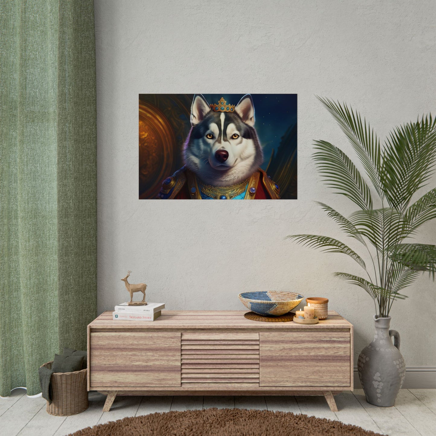 Siberian Husky Renaissance Pet Portrait Print, Siberian Husky Art Print, Wall Decor, Art Gift, dog wall art, wall art, wall print
