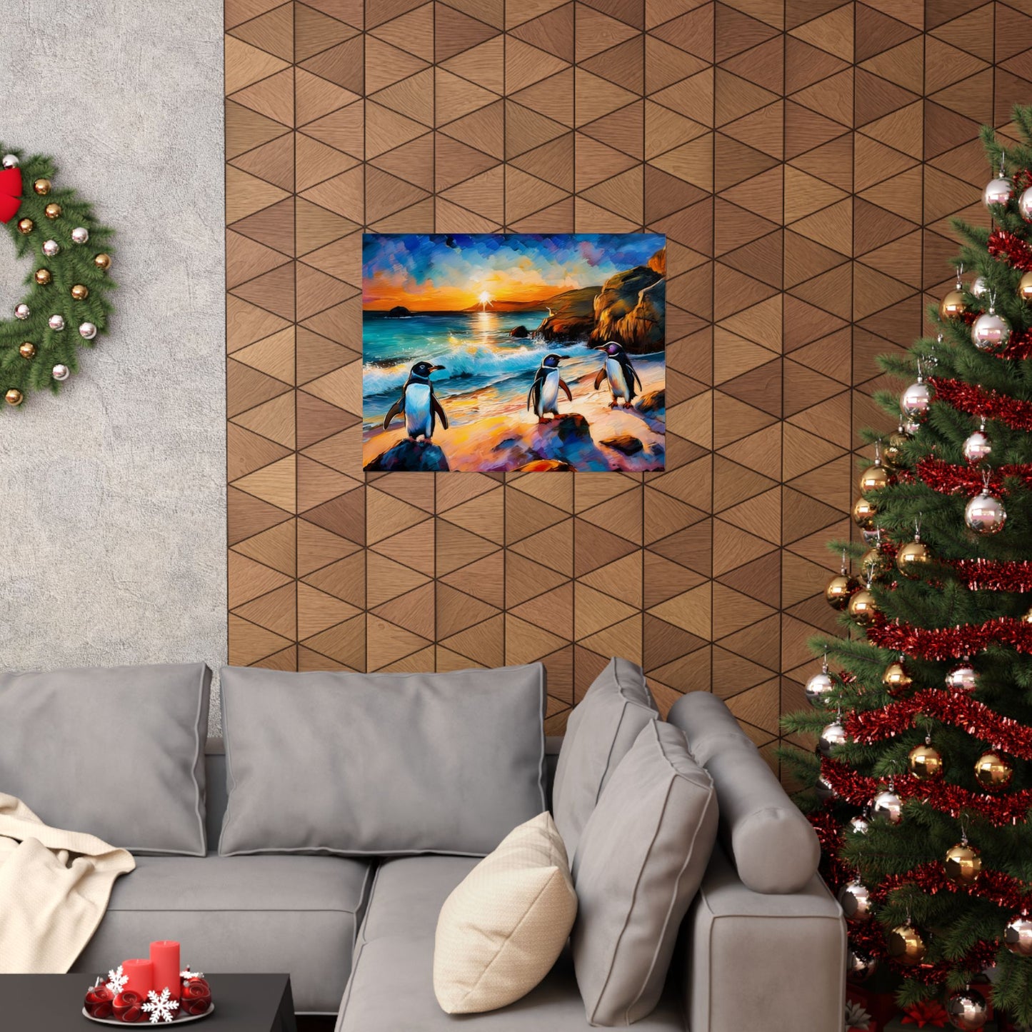Philip Island Little Penguins Australia Wall Art | Vibrant Wall Print | Unique Painting Print | Style 1 | Wall Art | Wall Print