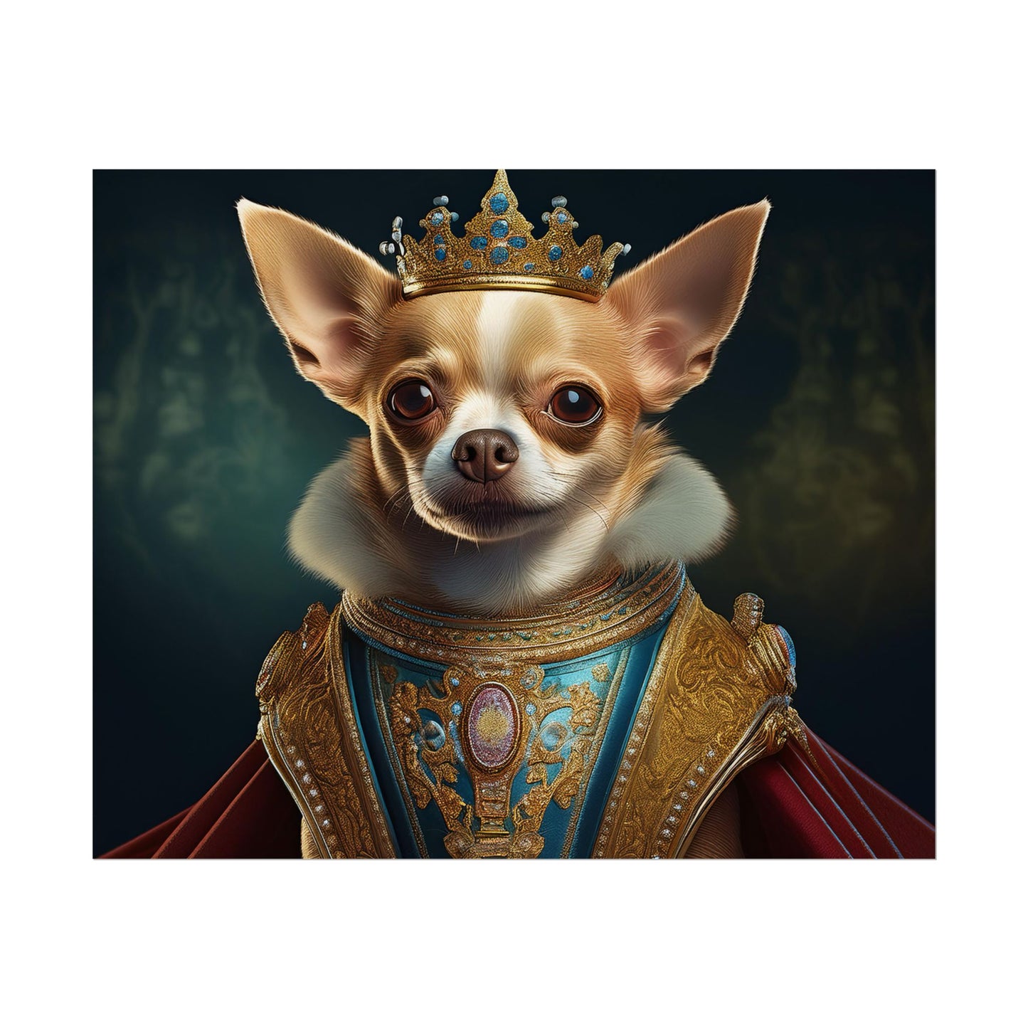 Chihuahua Dog Renaissance Pet Portrait Print | Wall print | Wall art