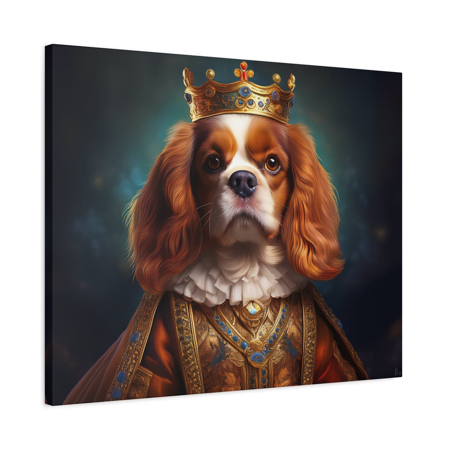 Cavalier King Charles Spaniel Renaissance Pet Portrait on Canvas | Wall art | wall print