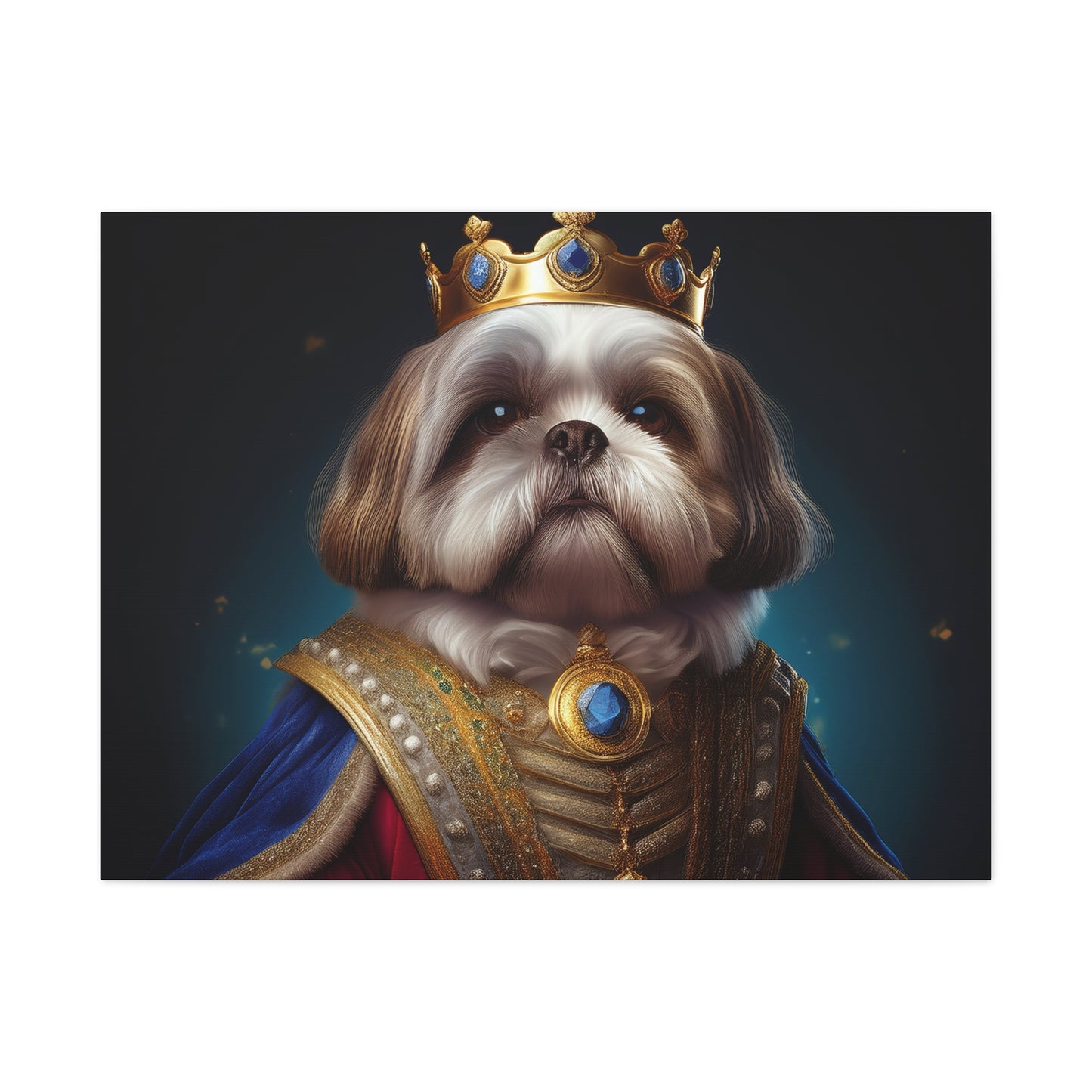 Shih Tzu Renaissance Pet Portrait on Canvas | wall art, wall print, dog portrait, dog art
