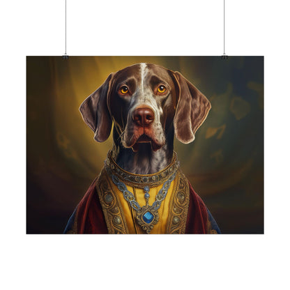 German Shorthaired Pointer Dog Renaissance Pet Portrait, Art Print, Animal Lover gift, Dog Wall Art, wall prints, wall art