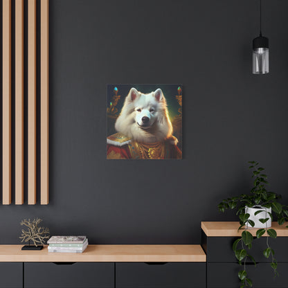 Samoyed Renaissance Pet Portrait on Canvas, wall art, wall print, dog portrait, dog art