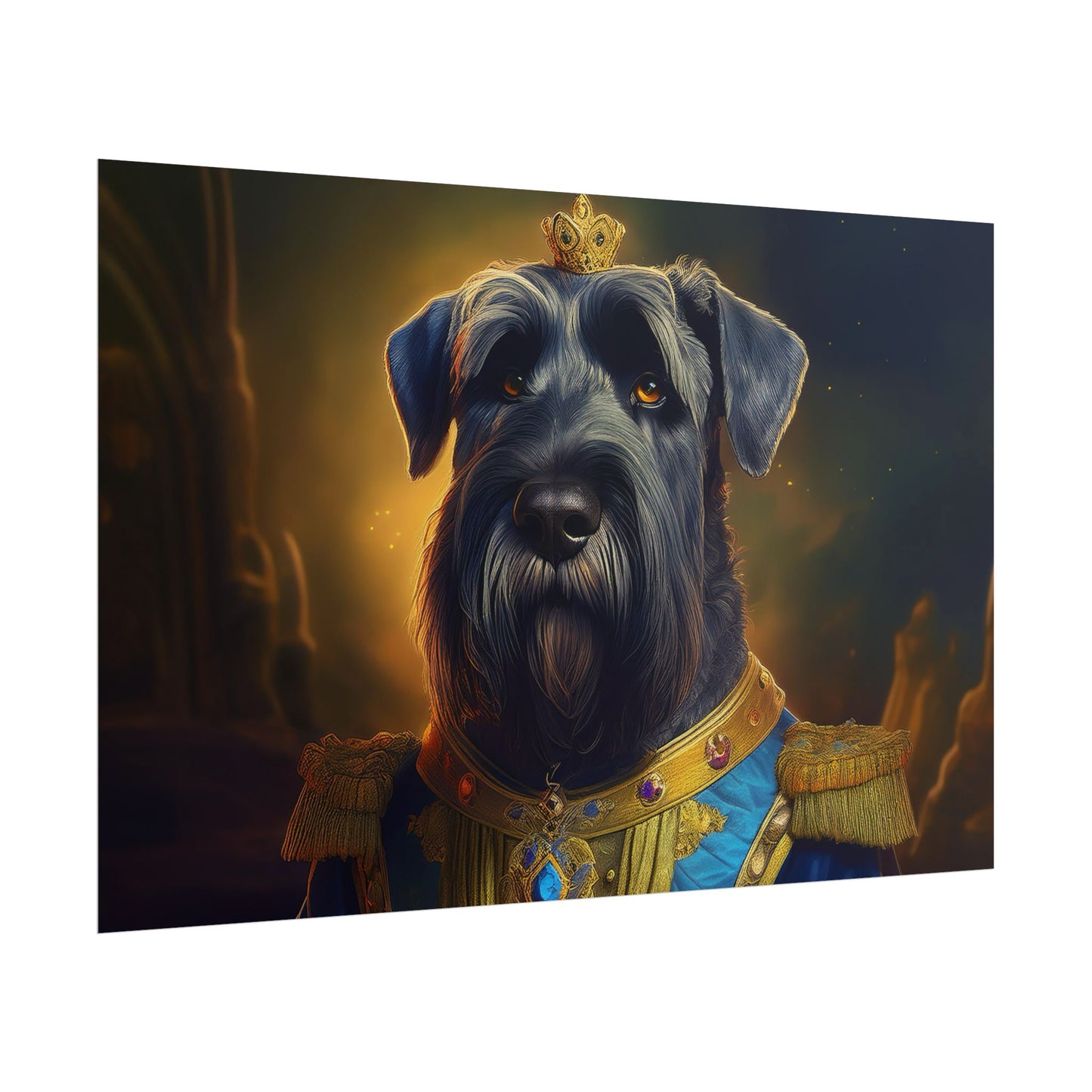 Giant Schnauzer Pet Renaissance Portrait Print, Dog Lover Wall Print | Wall Art | Wall Print