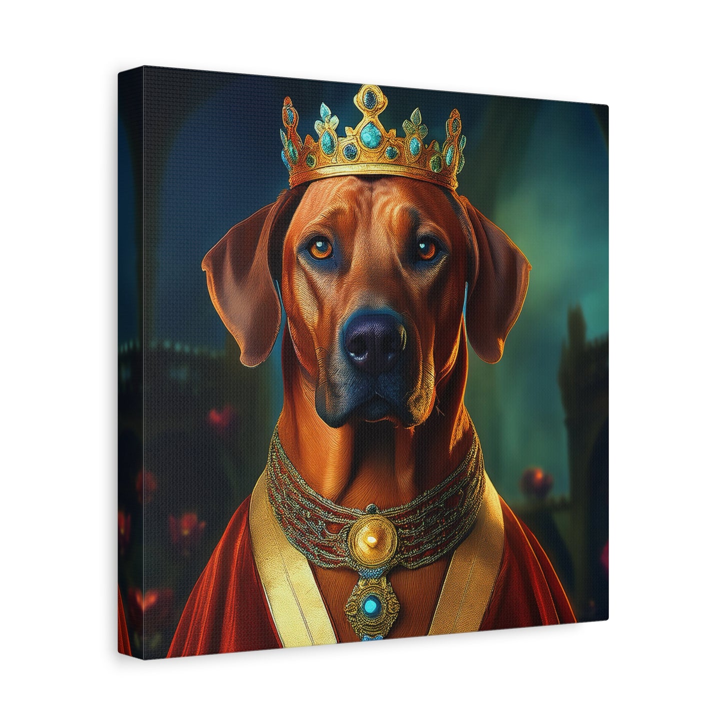 Rhodesian Ridgeback Renaissance Pet Portrait  on Canvas, wall art, wall print, dog portrait, dog art