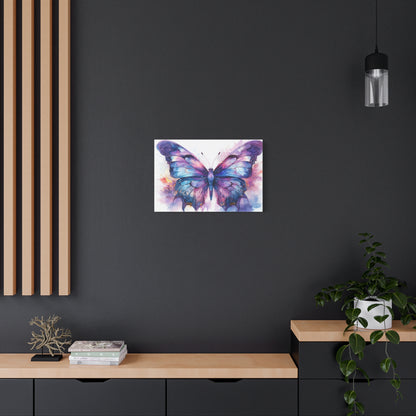 Blue & Purple Butterfly Alcohol Ink Canvas Art | Butterfly Decor | Wall Art | Wall Print