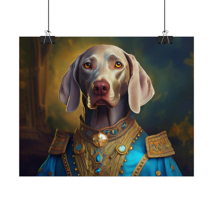 Weimaraner Renaissance Pet Portrait Print, wall print, wall art, Animal Lover Home Decor, Dog Wall Art