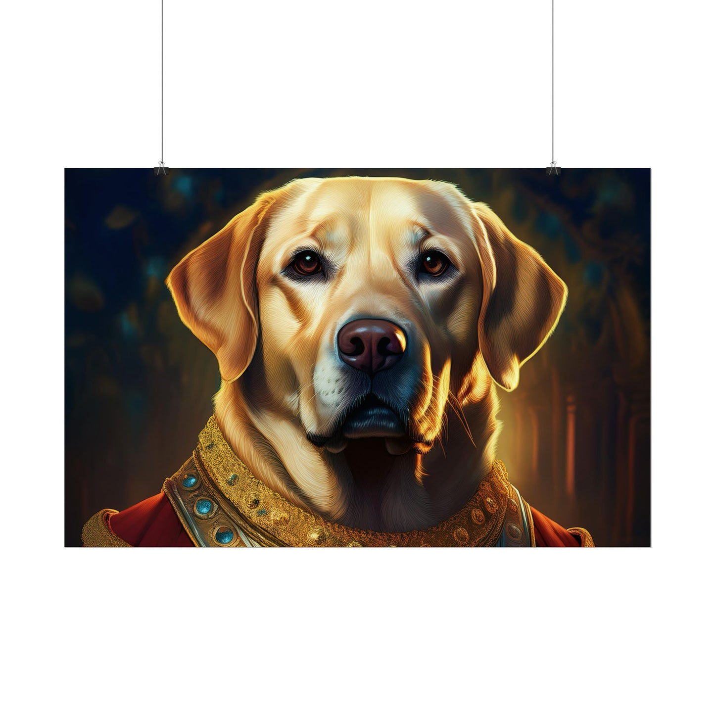 Labrador Retriever Renaissance Pet Portrait Art Print, Wall Decor Gift, Animal Lover Home Decor, Dog Wall Art