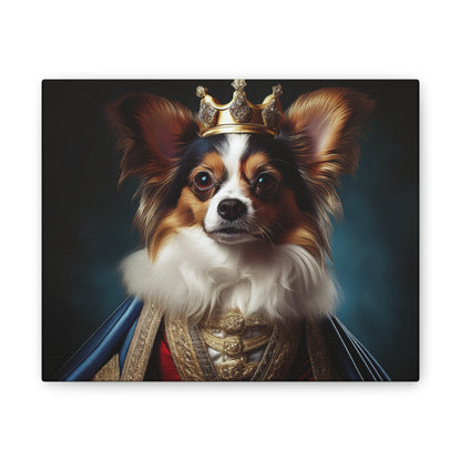 Papillon Pet Portrait Renaissance on Canvas, wall art, wall print, dog portrait, dog art