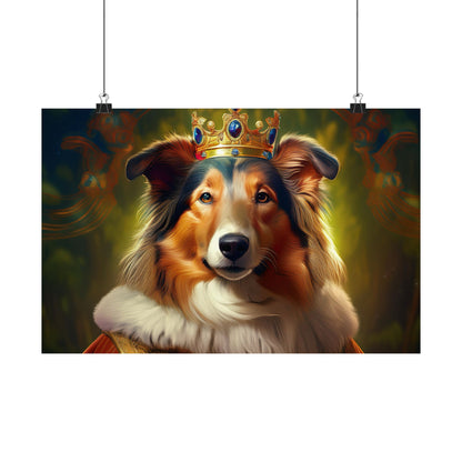 Collie Dog Renaissance Pet Portrait Print | Wall Art | Wall Print | Dog Art