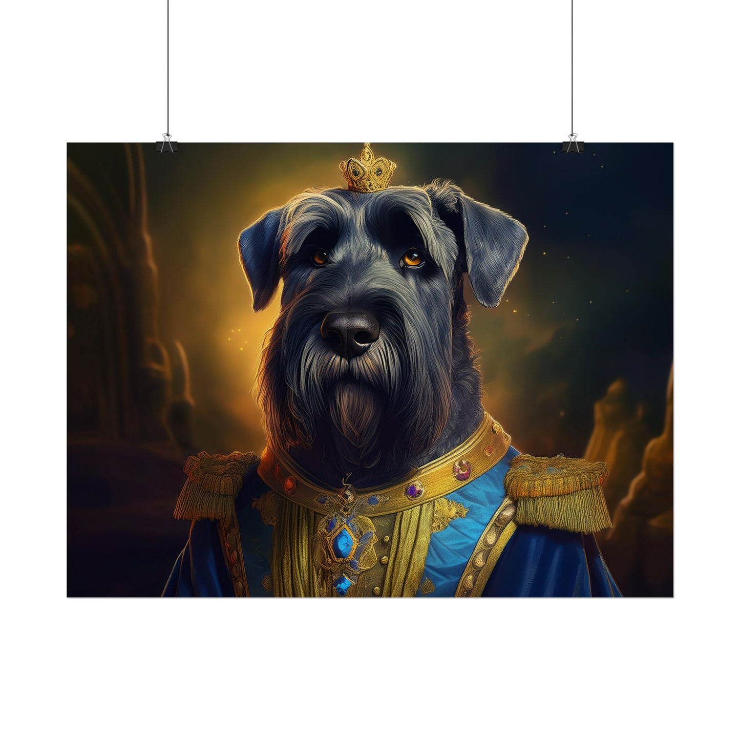 Giant Schnauzer Pet Renaissance Portrait Print, Dog Lover Wall Print | Wall Art | Wall Print