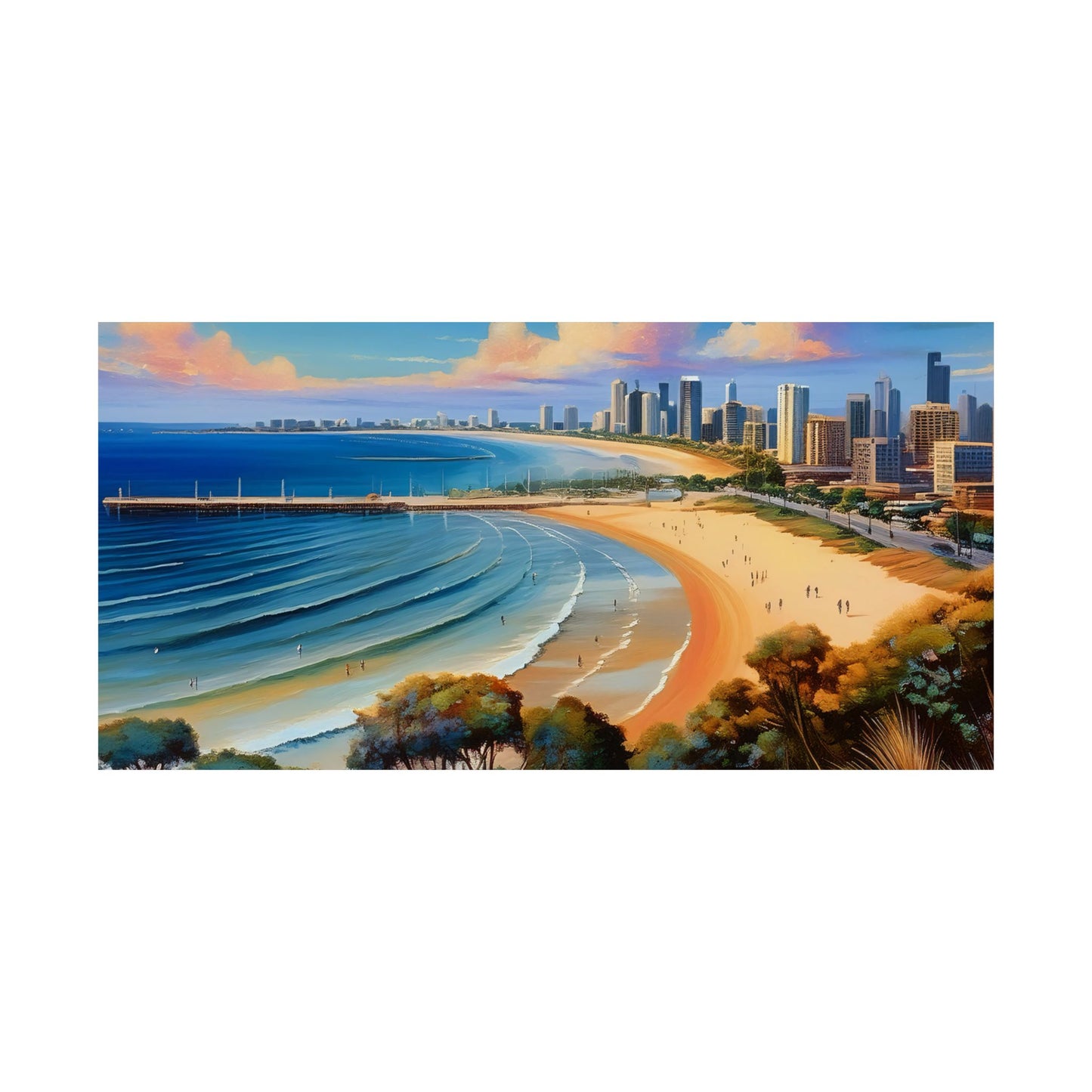 St Kilda Beach Australia Coastal Print | Style 1 | Wall Art | Wall Print