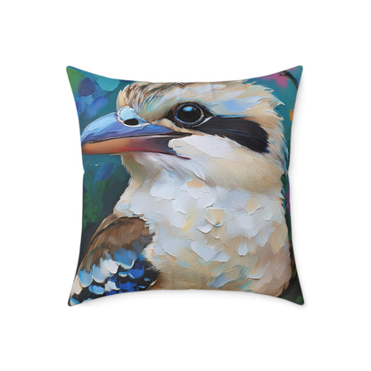 Vibrant Kookaburra Australian Bird  Pillow, Decorative Throw Cushion, Bird Lover Gift, Boho Home Decor, Nature-Inspired Accent Pillow