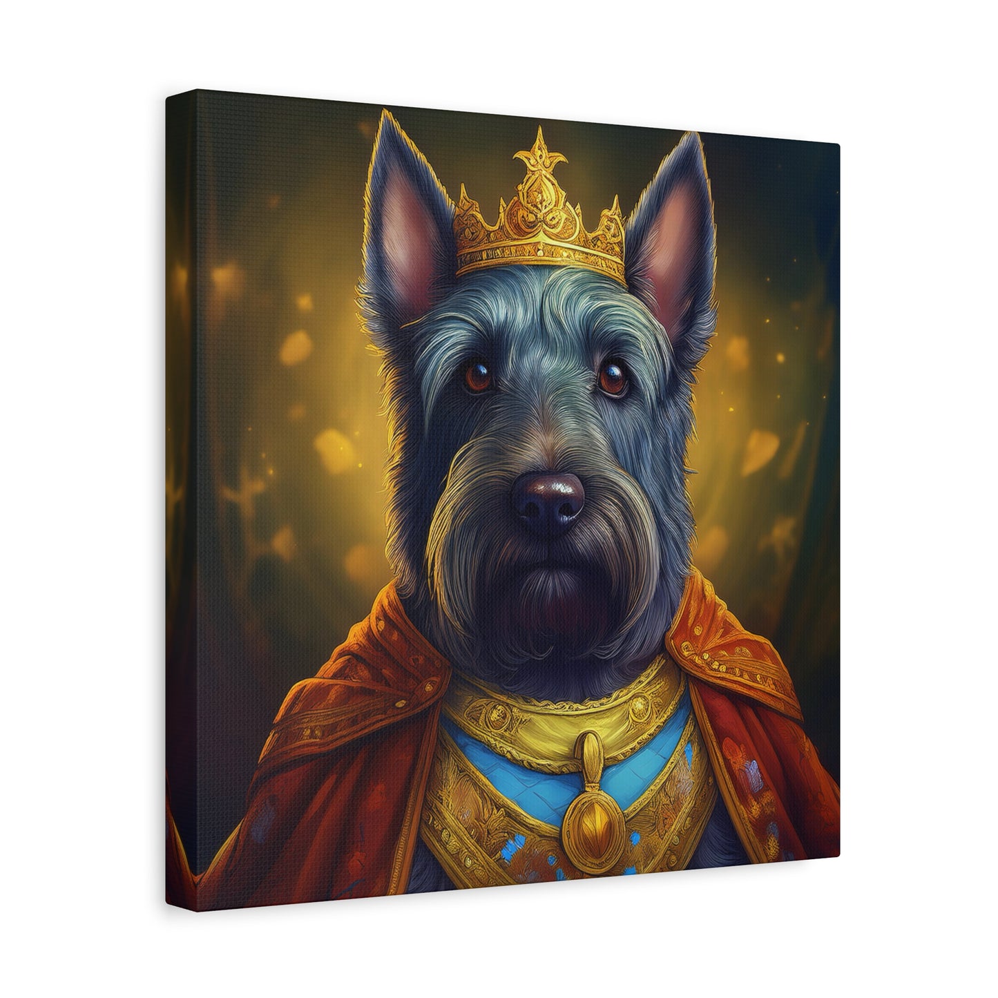 Scottish Terrier Renaissance Pet Portrait on Canvas | Wall art, wall print, dog portrait, dog art