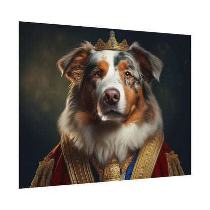 Australian Shepherd Dog Renaissance Pet Portrait Print | Wall Art | Wall Print