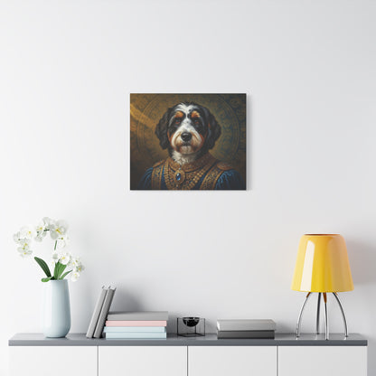 Bernedoodle Renaissance Dog Portrait Canvas Art, Pet Portrait Wall Decor, Animal Lover Gift, Home Decoration, Unique Dog Artwork