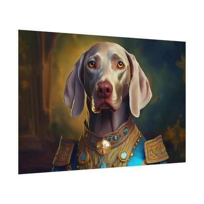 Weimaraner Renaissance Pet Portrait Print, wall print, wall art, Animal Lover Home Decor, Dog Wall Art