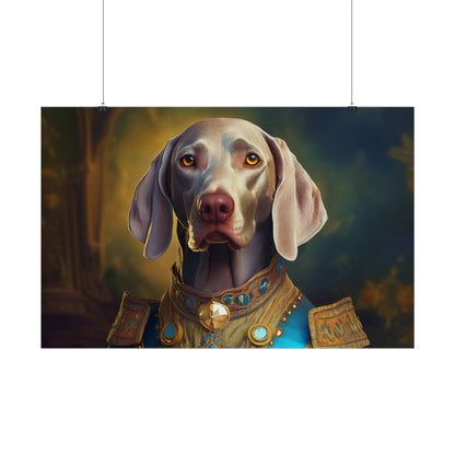 Weimaraner Renaissance Pet Portrait Print, wall print, wall art, Animal Lover Home Decor, Dog Wall Art