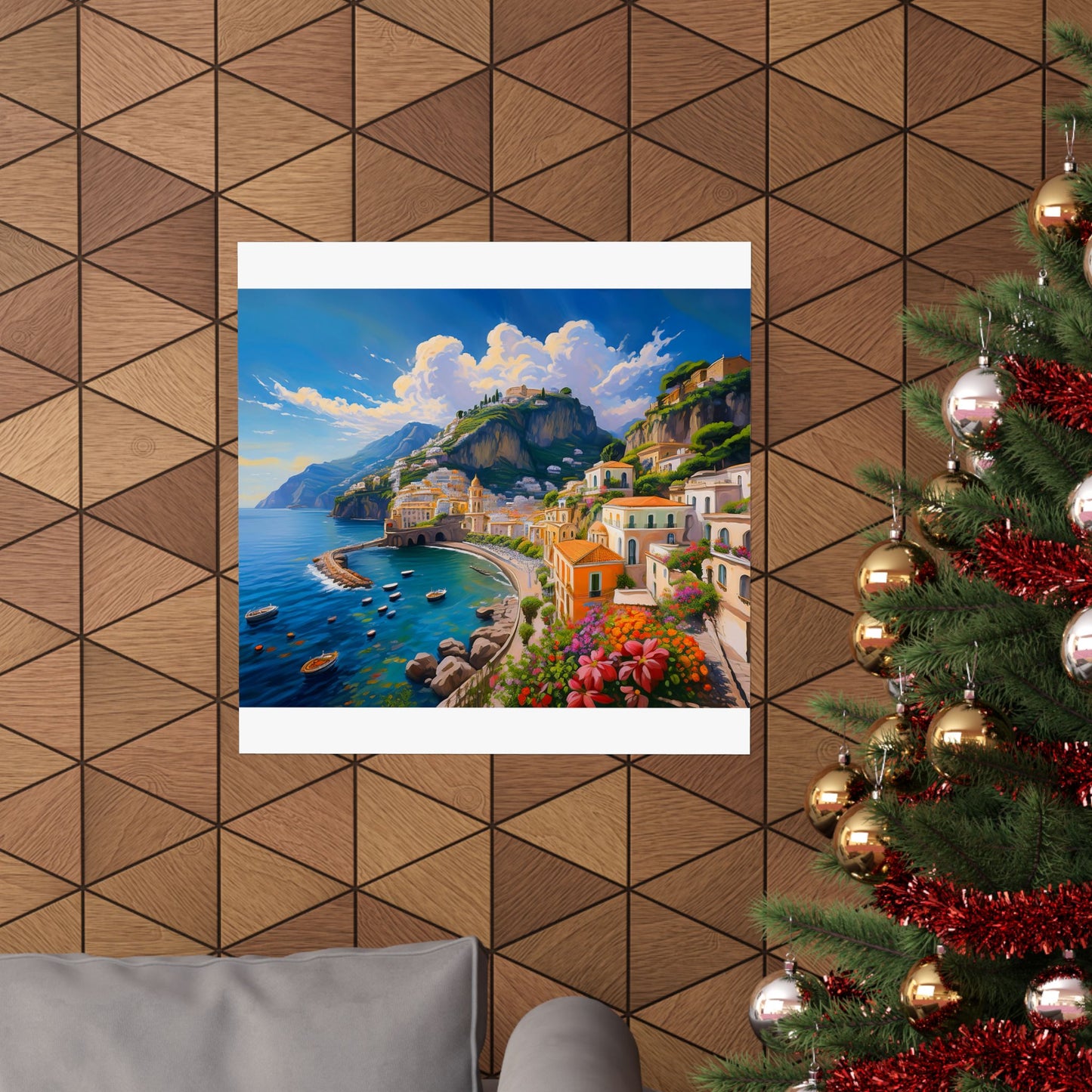 Amalfi Coast Italy Coastal Print | Style 2 | Wall Art | Wall Print