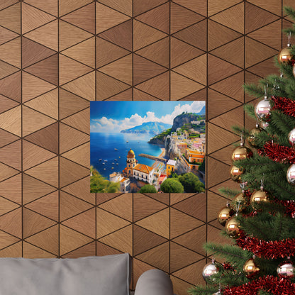 Amalfi Coast Italy Coastal Print | Style 3 | Wall Art | Wall Print