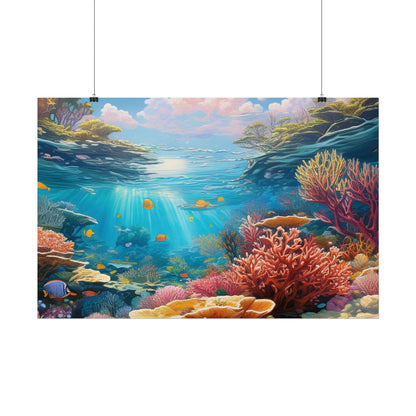 Great Barrier Reef  Australia Coastal Print | Style 3 | Wall Art | Wall Print