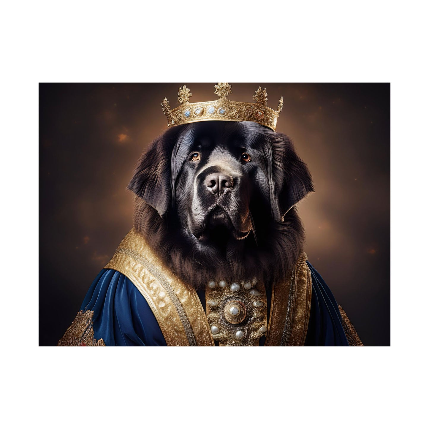 Newfoundland Renaissance Pet Portrait Print,  Art Print, Wall Decor Gift, Animal Lover Home Decor, Dog Wall Art, wall art, wall print