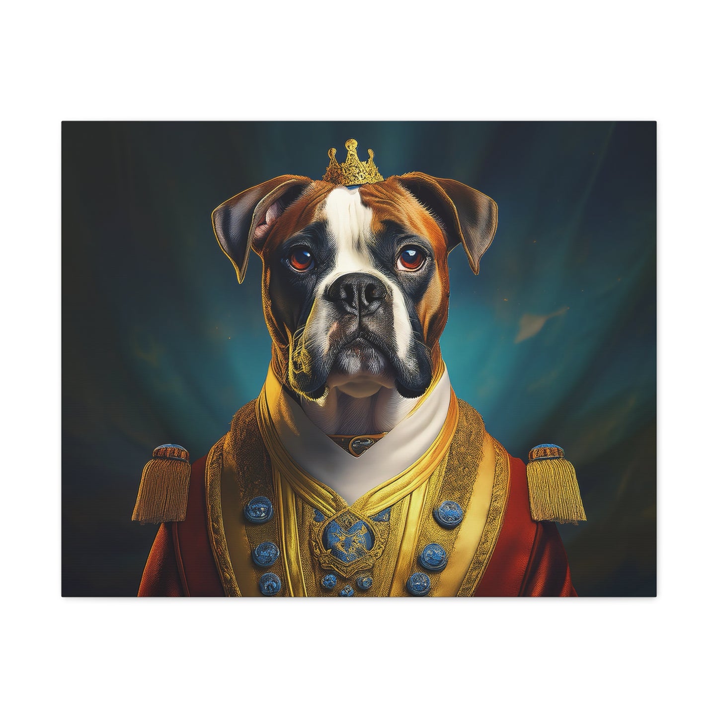 Boxer Renaissance Pet Portrait  on Canvas, wall art, wall print, dog portrait, dog art