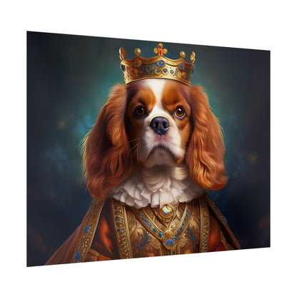 Cavalier King Charles Spaniel Art Pet Portrait Print, Renaissance, Wall Print, Wall Art