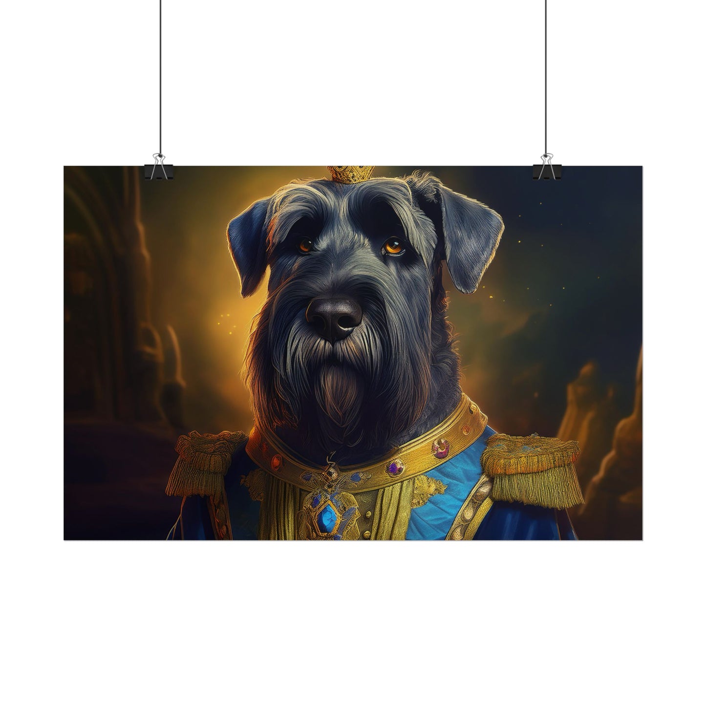 Giant Schnauzer Pet Renaissance Portrait Print, Dog Lover Wall Print | Wall Art | Wall Print